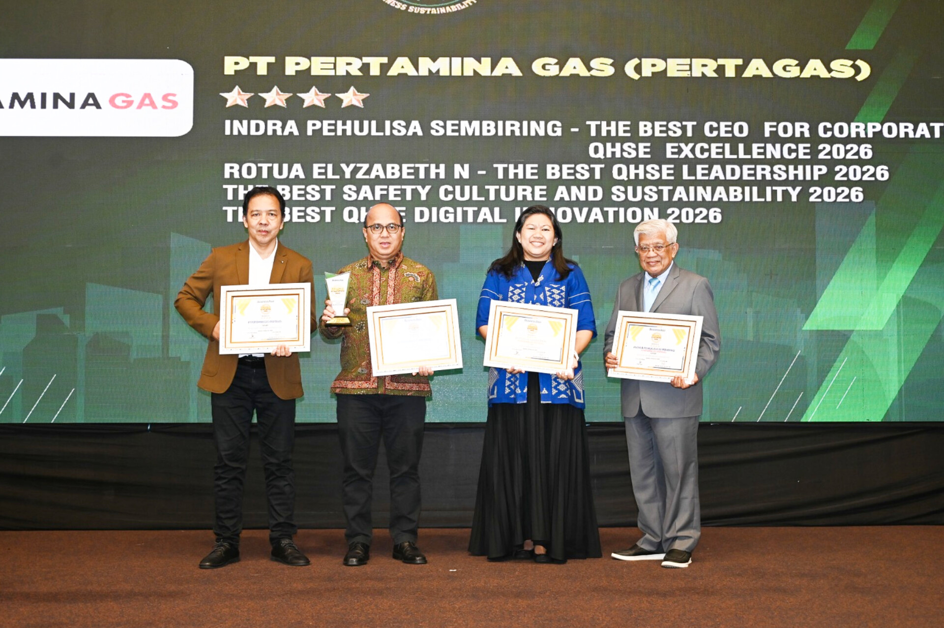 Pertagas Raih 4 Penghargaan IQSA 2026, Bukti Komitmen Keselamatan Berkelanjutan dan Inovasi Digital