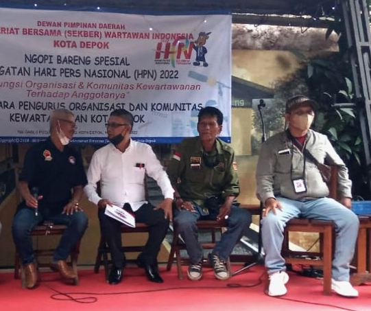 Edisi Spesial HPN 2022, Ngopi Bareng Sekber Wartawan Kota Depok Dikemas Apik