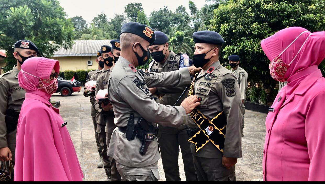 Memasuki Masa Purna Bakti, Danyon A Pelopor Satbrimob Polda Sumsel Lepas Tiga Personel