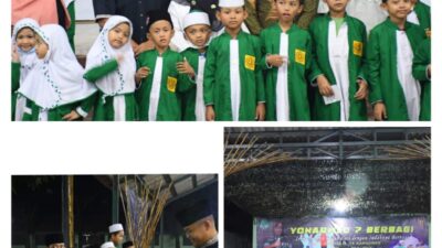 Sambangi Rumah Yatim Ar-Rahmah, Yonarmed 7/105 GS/Biringgalih Gelar Bakti Sosial dan Tausiyah Ramadhan