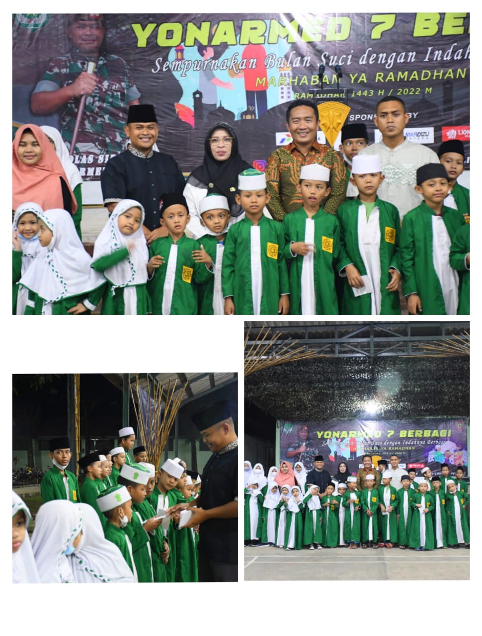 Sambangi Rumah Yatim Ar-Rahmah, Yonarmed 7/105 GS/Biringgalih Gelar Bakti Sosial dan Tausiyah Ramadhan