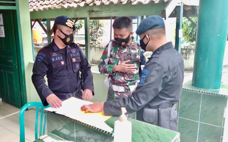 Personel Gegana Sambangi Makorem Garuda Dempo 044,  Brimob dan TNI Komitmen Jaga Kamtibmas Di Kota Palembang