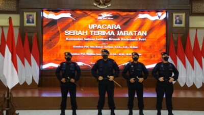 Upacara Sertijab Komandan Satuan Latihan Brimob, Dipimpin Langsung Dankor Brimob Polri