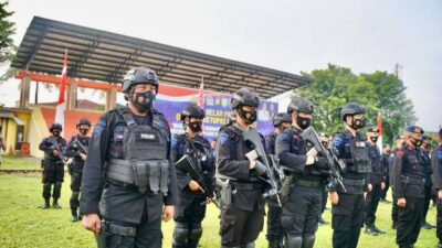 Apel Gelar Pasukan Ops Ketupat Musi 2022, Libatkan Korps Brimob Polda Sumsel  Untuk Pengamanan Mudik Lebaran