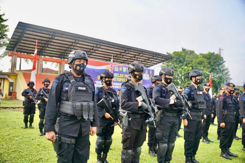 Apel Gelar Pasukan Ops Ketupat Musi 2022, Libatkan Korps Brimob Polda Sumsel  Untuk Pengamanan Mudik Lebaran