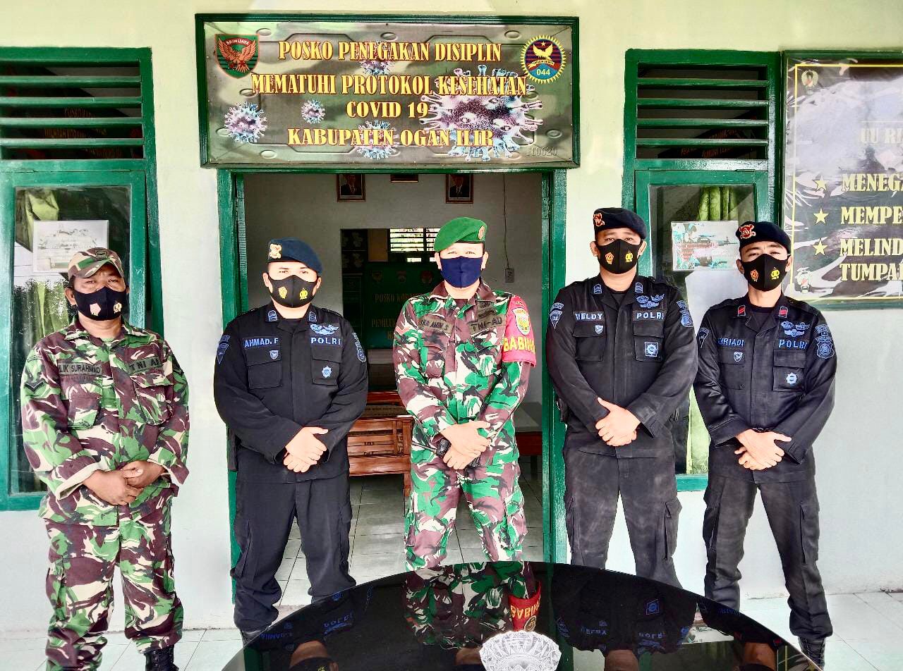 Tingkatkan Kemitraan dan Sinergitas TNI-Polri, Brimob Sumsel Sambangi Koramil 402-07/Indralaya