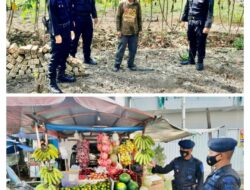 Sambangi Pedagang dan Petani di OKU Timur, Brimob Sumsel Himbau Agar Masyarakat Lapor Bila Ada Gangguan Keamanan