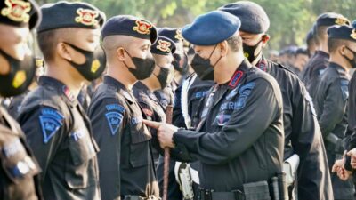 Usai Pimpin Apel Kesatuan dan Jajaran, Dansat Brimob Sumsel Cek Sikap Tampang dan Administrasi Personel