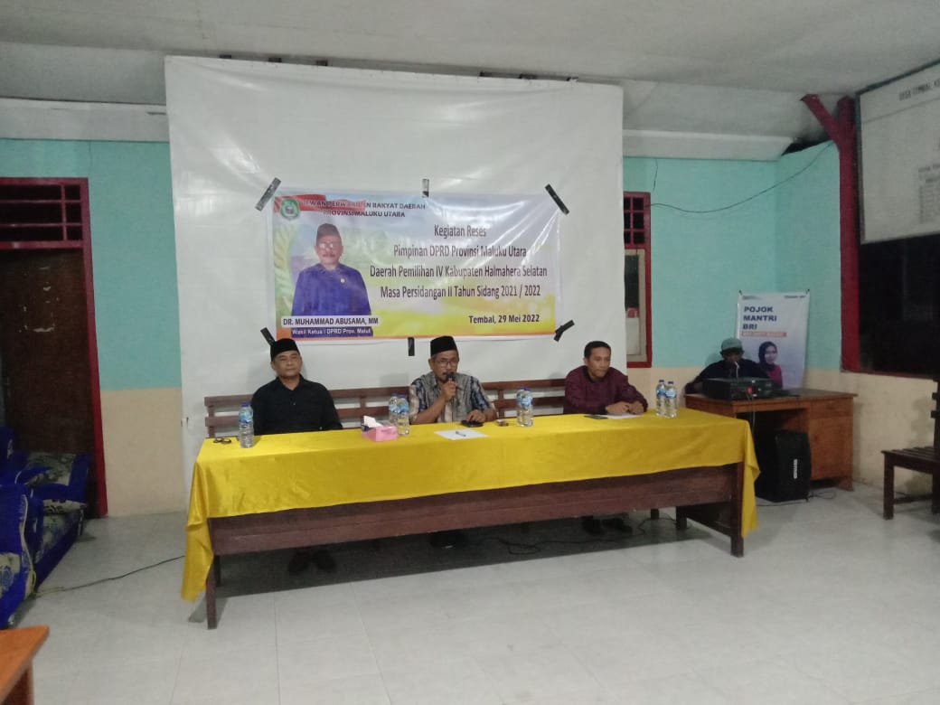 Wakil Ketua DPRD Provinsi Maluku Utara Muhammad Abusama Melakukan Kegiatan Reses Di Desa Tembal 2022