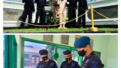 Suasana Penuh Keakraban Warnai Kunjungan Personel Brimob Sumsel  Di Kodam II/Sriwijaya