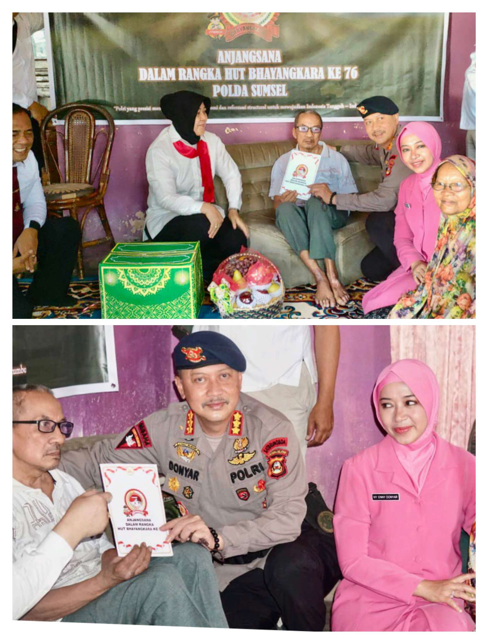 Giat Anjangsana Dansat Brimob Sumsel Ke Purnawirawan Polri, Dalam Rangka Menyambut HUT Bhayangkara Ke-76