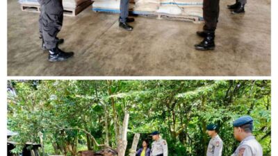 Brimob Sumsel Kerahkan Personel, Tinjau Gudang Bulog dan Sambangi Peternak Sapi Di OKU Timur