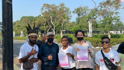 Aksi Soft Campaign Oleh KMP di Moment CFD, Sebagai Bentuk Dukungan RUU DOB Papua