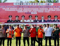 Giat Apel Kesiapsiagaan Personel dan Peralatan Penanggulangan Karhutla 2022, Dihadiri Dansat Brimob Polda Sumsel