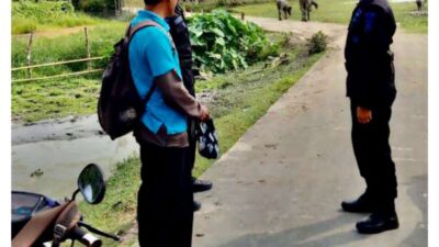 Gelar Patroli Di Dua Kecamatan Ogan Ilir, Personel Brimob Sumsel Tak Lupa Himbau Masyarakat Untuk Tetap Tingkatkan Produktivitas Pangan