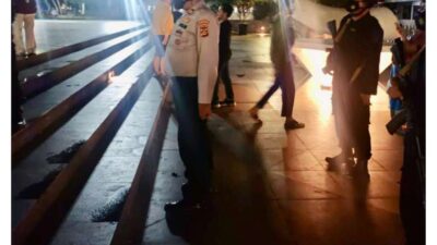 Guna Mencegah Kejahatan Jalanan Di Kota Palembang, Brimob Laksanakan Patroli Malam Hari