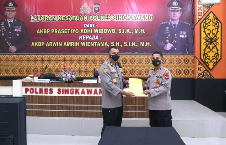 Pisah Sambut Kapolres Singkawang, AKBP. Prasetiyoq Adhi Wibowo SIk. MH Digantikan AKBP. Arwin Amrih Wientama SH.S.I.K.MH 2022