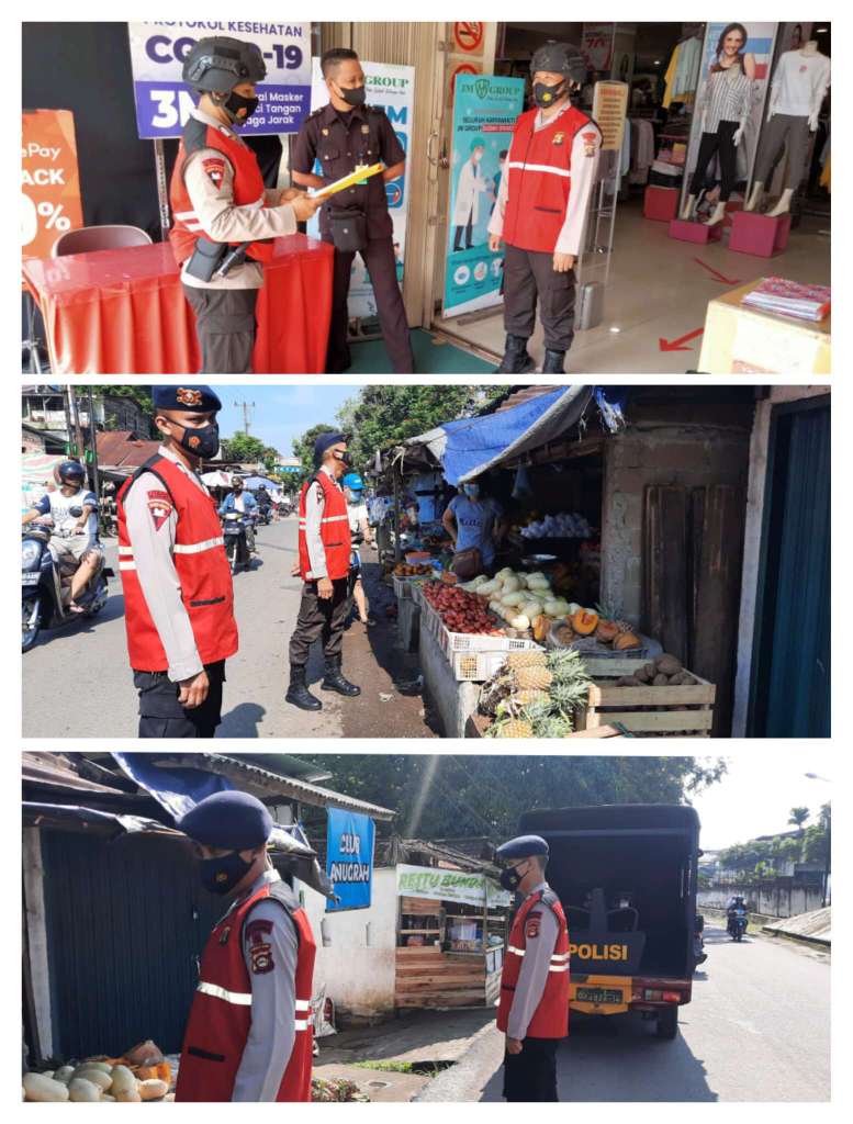 Enam Personil Brimob Sumsel Kembali Sosialisasikan Instruksi Mendagri Terkait Pembatasan Aktivitas Masyarakat