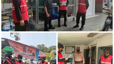 Tekan Penyebaran Wabah Covid 19, Personel Brimob Polda Sumsel Ingatkan Masyarakat Untuk Tetap Terapkan Prokes