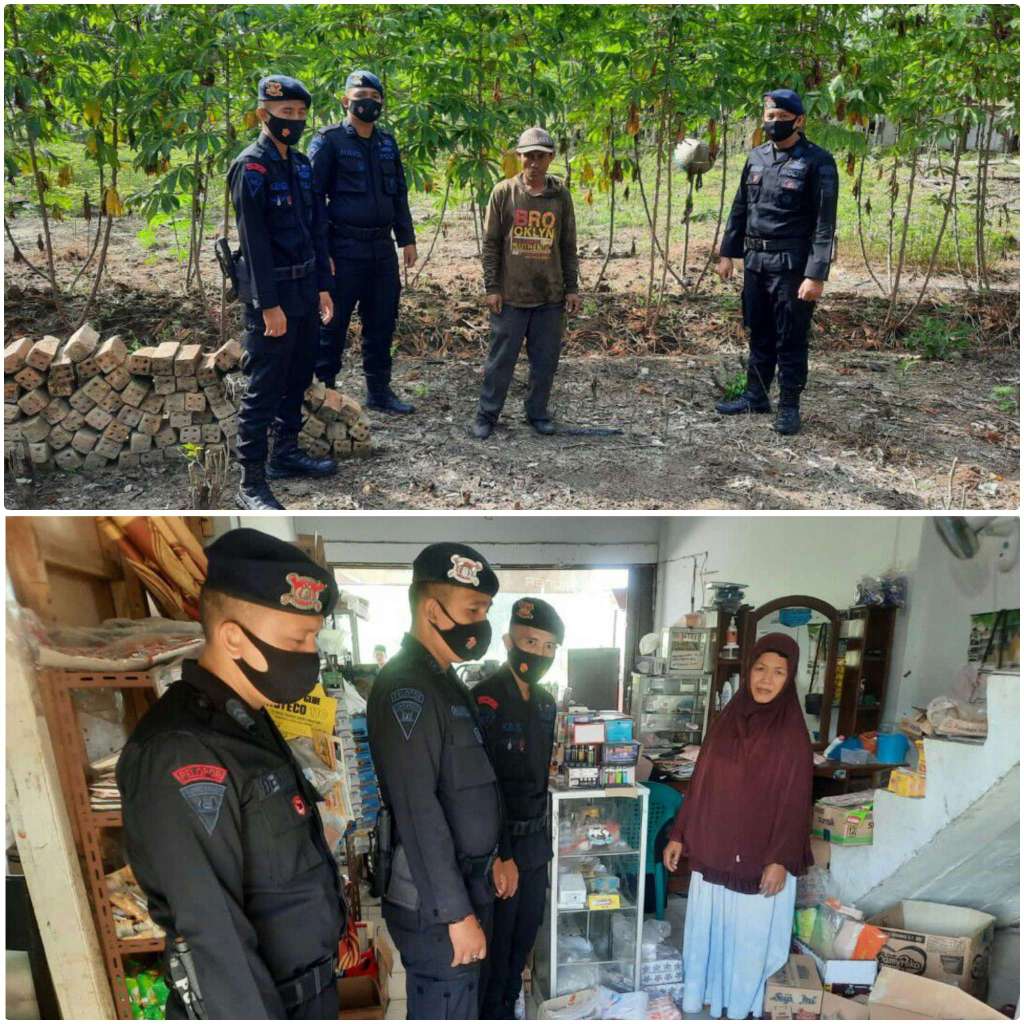 Guna Wujudkan Situasi Yang Aman dan Kondusif, Brimob Sumsel Laksanakan Patroli Hingga Ke Desa-Desa
