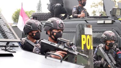 Antisipasi Perkembangan Sitkamtibmas di Wilayah Sumsel, Satbrimob dan Ditsamapta Polda Sumsel Gelar Latihan Bersama