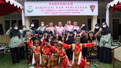 Peresmian TK Kemala Bhayangkari 60 Oleh Ketua Bhayangkari PG 06 Didampingi Dankor Brimob Polri