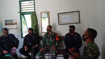 Sambangi Koramil 402-07/Indralaya, Satbrimob Polda Sumsel Perkuat Sinergitas TNI – Polri Dalam Pengamanan Wilayah