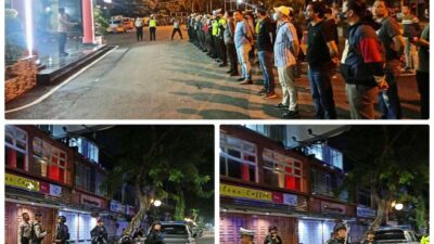Gelar Patroli Malam, Tim Gegana Satbrimob Polda Sumsel Sisir Tempat Yang Dianggap Rawan