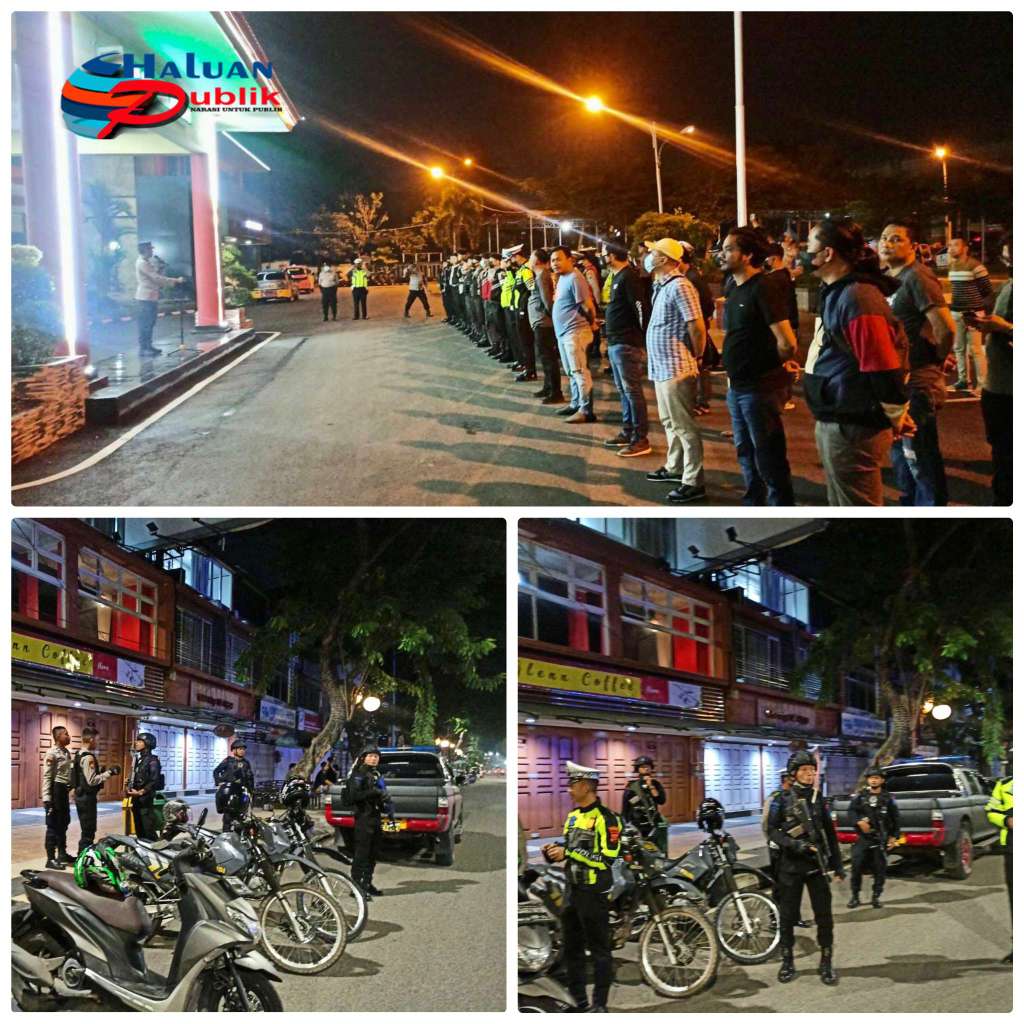 Gelar Patroli Malam, Tim Gegana Satbrimob Polda Sumsel Sisir Tempat Yang Dianggap Rawan
