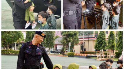 Mako Satbrimob Polda Sumsel Sambut Kunjungan Siswa PG TK IT Royal Islamic School Palembang