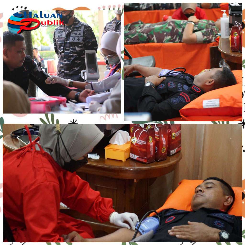 Giat Donor Darah Satbrimob Polda Sumsel, Dalam Rangka Sambut HUT Brimob Polri Ke-77