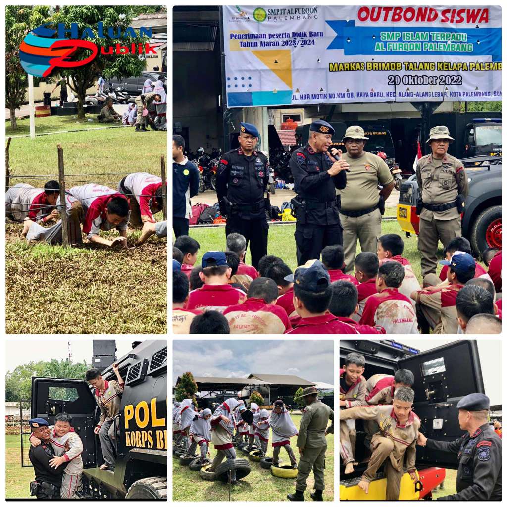 Berikan Wawasan Edukasi, SMP Islam Terpadu Al-Furqon Palembang Gelar Outbond Di Mako Brimob Talang Kelapa