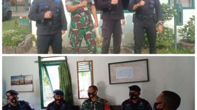 Sambangi Koramil 402-07 Indralaya, Brimob Sumsel Perkuat Sinergitas TNI-Polri Untuk Menjaga Keamanan Di Wilayah Ogan Ilir