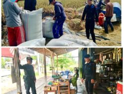 Sambangi OKU Timur, Dalam Patroli Dialogisnya Personil Brimob Sumsel Beri Himmbauan Petani Untuk Terus Tingkatkan Produktivitas Pangan