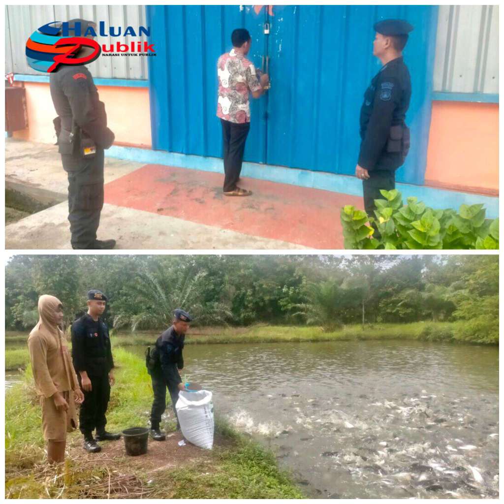 Patroli Dialogis Di OKU Timur,  Brimob Sumsel Beri Himbauan Saat Sambangi Peternak Ikan dan Gudang Bulog