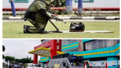 Mencurigakan, Gegana Brimob Sumsel Amankan Sebuah Tas di Halaman PT PLN UIP Sumbagsel