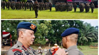 Pembukaan Pelatihan Manajemen Taktis,  Dansat Brimob Polda Sumsel Terima Laporan Pelatihan Dari Danyon A Pelopor