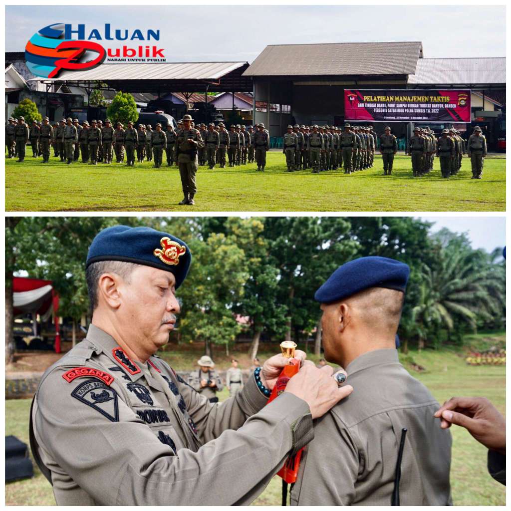 Pembukaan Pelatihan Manajemen Taktis,  Dansat Brimob Polda Sumsel Terima Laporan Pelatihan Dari Danyon A Pelopor
