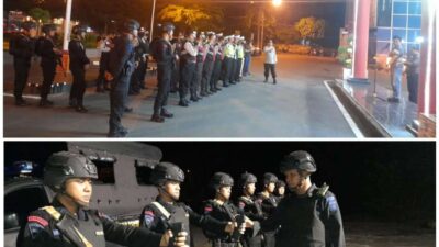 Tingkatkan Keamanan Dan Kenyamanan Wilayah, Satbrimob Polda Sumsel Bersama Polrestabes Palembang Gelar KRYD