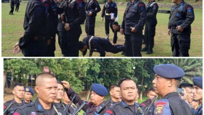 Langkah Penertiban, Provos Batalyon A Pelopor Satbrimob Polda Sumsel Lakukan Pangecekan Sikap Tampang Dan Administrasi Anggota