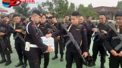 Bentuk Rasa Syukur Anggota Satbrimob Polda Sumsel Atas Karunia Yang Melimpah  Melalui Rabu Bersedekah