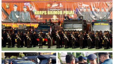 Cek Kesiapan Kelengkapan Personel dan Peralatan Operational, Jajaran Satuan Brimob Polda Sumsel Gelar Apel Kesiapsiagaan