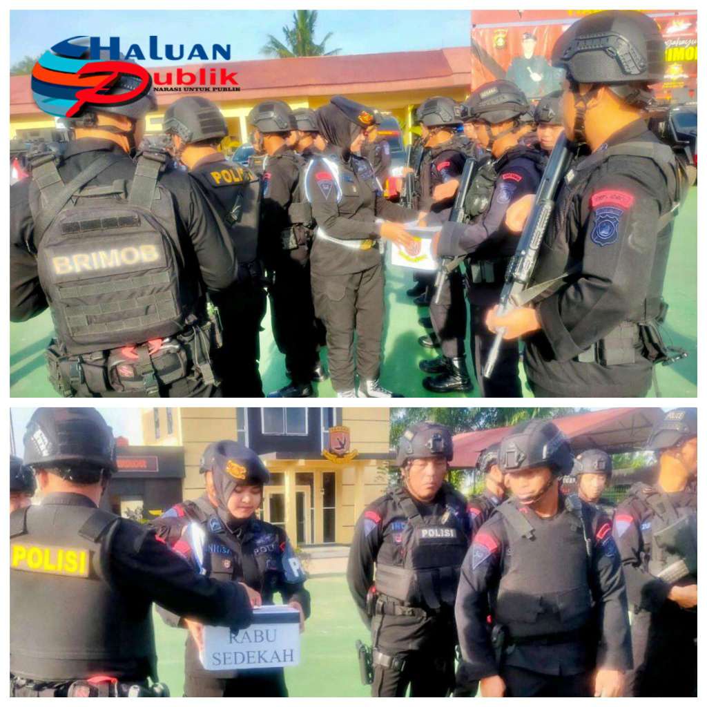 Giat Satbrimob Polda Sumsel “Rabu Bersedekah”, Perwujudan Rasa Syukur Atas Nikmat dan Karunia Yang Didapat