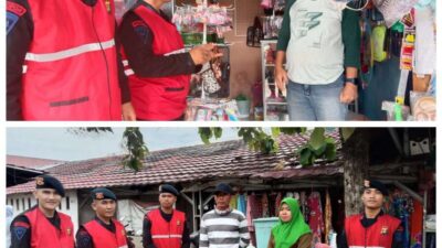 Brimob Polda Sumsel Berikan Himbauan Kepada Masyarakat Untuk Tetap Menjaga Prokes Jelang Nataru