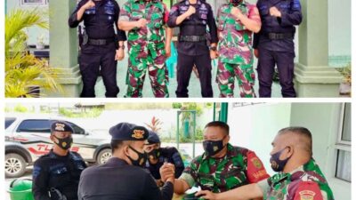 Wujudkan Situasi Kewilayahan Yang Kondusif, Brimob Sumsel Gelar Silaturahmi Ke Kodim 402/Kayu Agung