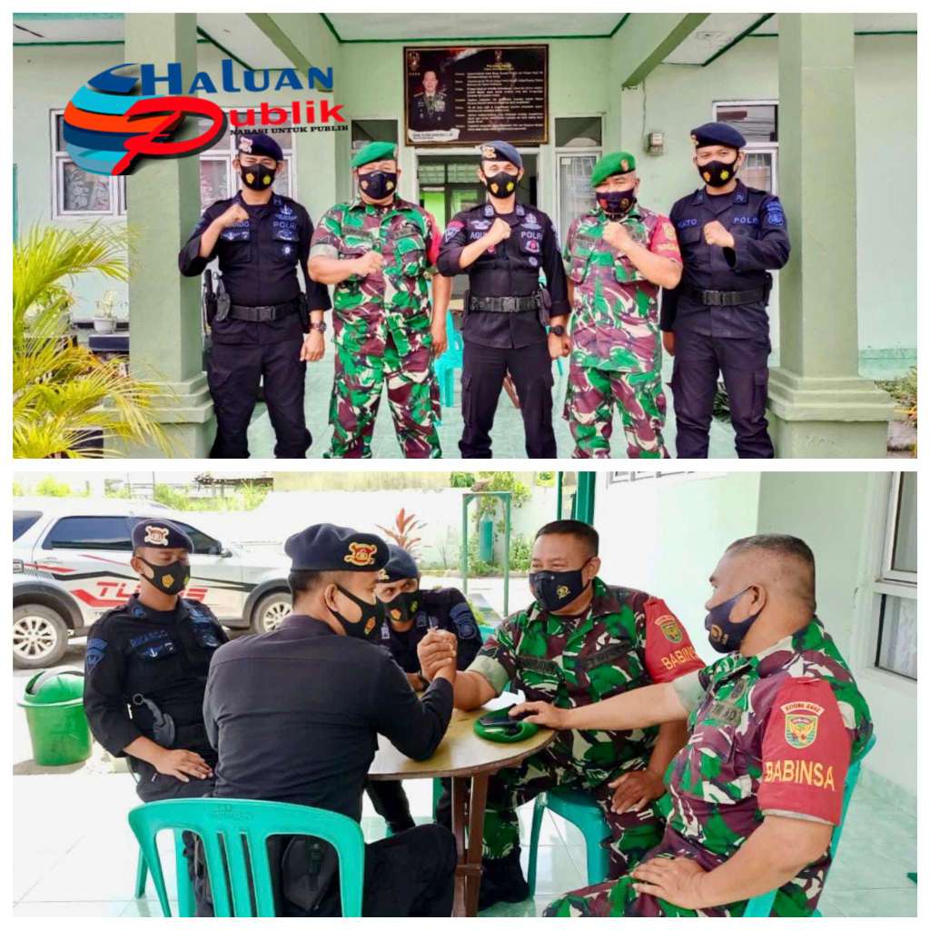 Wujudkan Situasi Kewilayahan Yang Kondusif, Brimob Sumsel Gelar Silaturahmi Ke Kodim 402/Kayu Agung