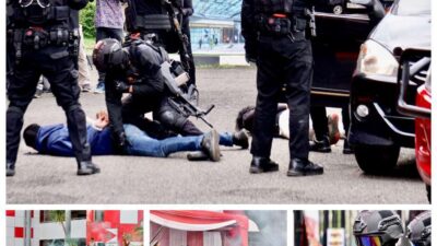 Brimob Sumsel Berhasil Jinakkan Bom dan Bekuk Pelaku Teror Di Stadion Jakabaring