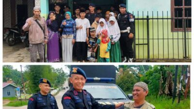Brimob Sumsel Salurkan Bantuan Melalui Panti Asuhan Ulpa, Dengan Berbagi Sembako