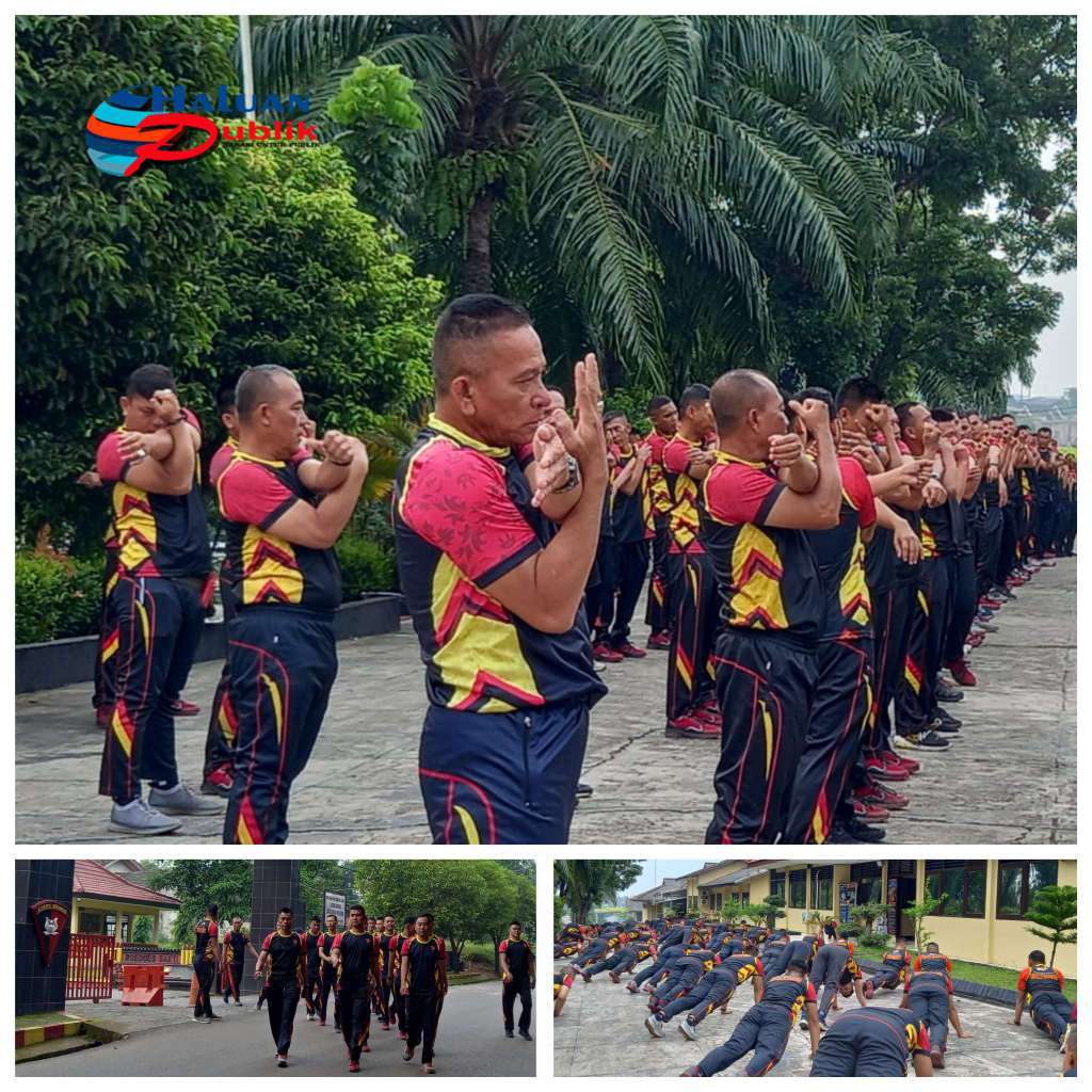 Giat Personel Brimob Sumsel Dalam Menjaga Kebugaran Fisik Melalui Olahraga