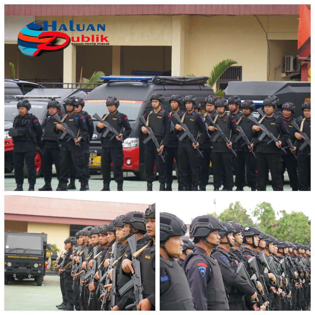 Guna Menghadapi Segala Bentuk Ancaman Kantibmas, Jajaran  Satbrimob Polda Sumsel Laksanakan Apel Gelar Pasukan dan Peralatan